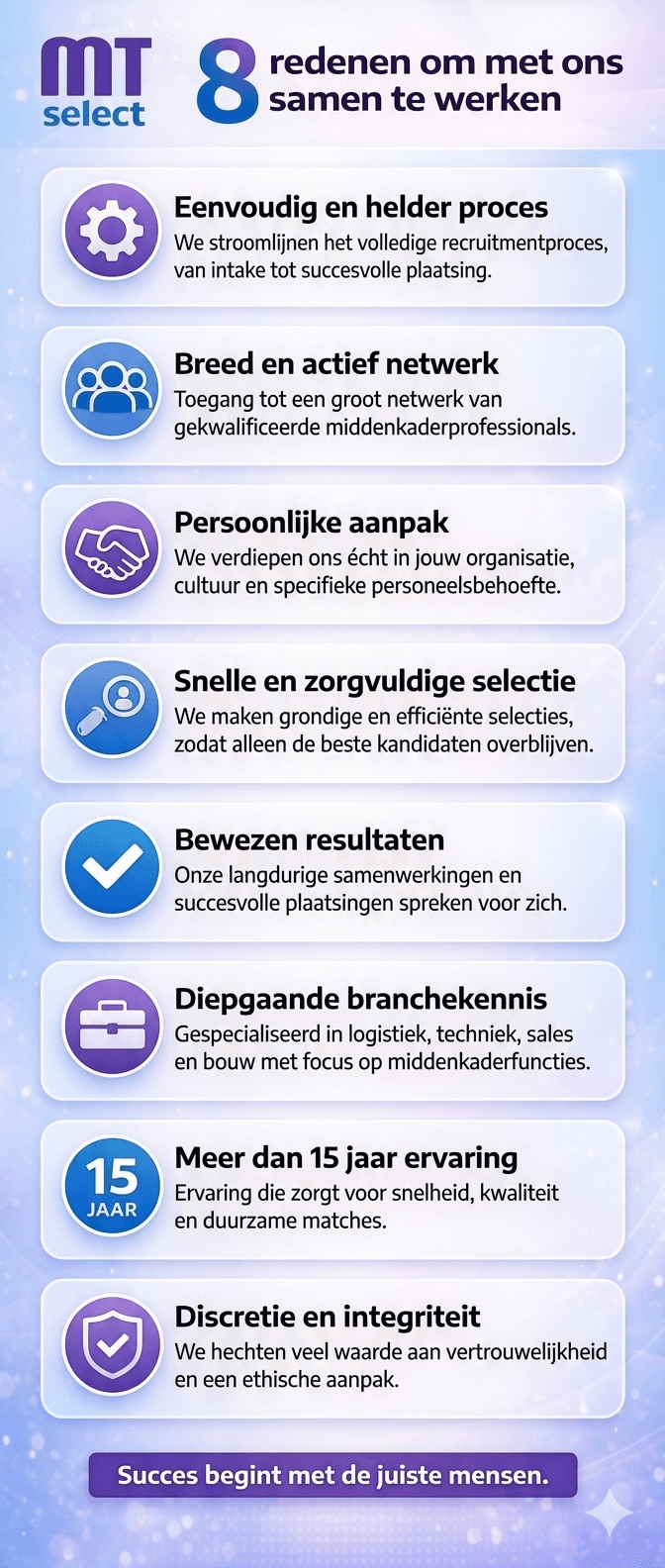 8 redenen van samenwerken 1 kolom